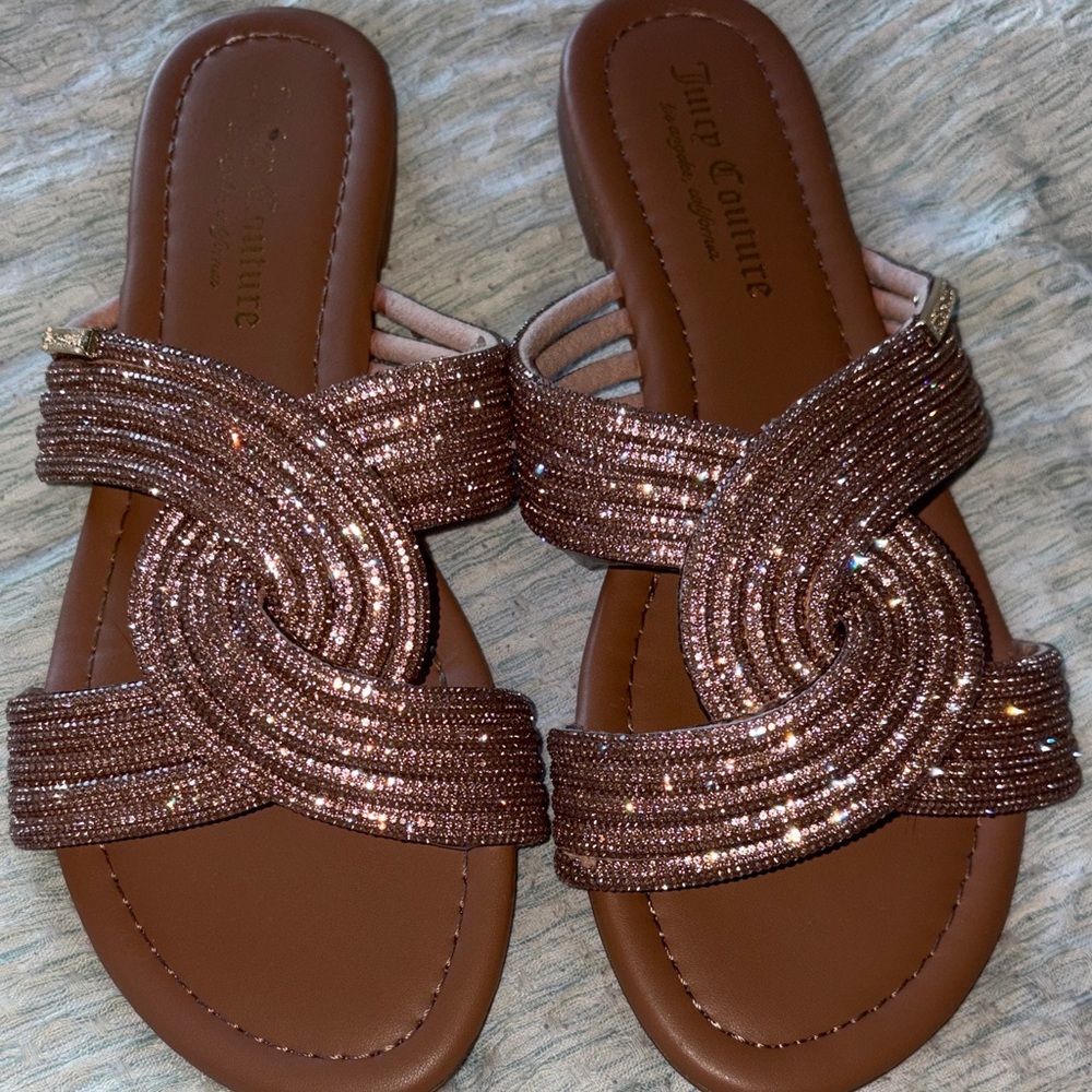 Juicy Couture Glittering Brown Sandals